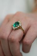 Oval Cut Emerald Engagement Ring